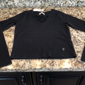 Hollister black crop top